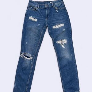 Zara Woman Relaxed Fit Medium Rise Jeans